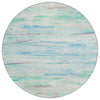 Piper Looms Chantille Abstract ACN1985 Teal Machine Washable Area Rug Round Main Image