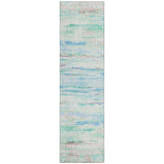 Piper Looms Chantille Abstract ACN1985 Teal Machine Washable Area Rug Runner Main Image