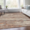 Piper Looms Chantille Abstract ACN1985 Terracotta Machine Washable Area Rug Lifestyle Image Feature