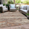Piper Looms Chantille Abstract ACN1985 Terracotta Machine Washable Area Rug Outdoor Lifestyle Image Feature