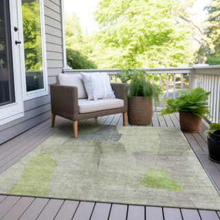 Piper Looms Chantille Abstract ACN1986 Aloe Machine Washable Area Rug Outdoor Lifestyle Image Feature