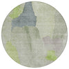 Piper Looms Chantille Abstract ACN1986 Aloe Machine Washable Area Rug Round Main Image