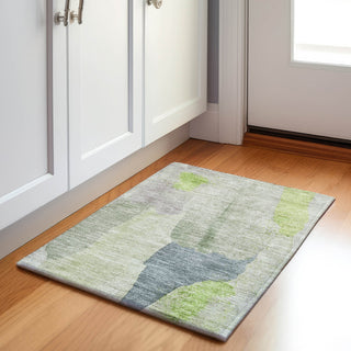 Piper Looms Chantille Abstract ACN1986 Aloe Machine Washable Area Rug Scatter Lifestyle Image Feature