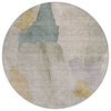 Piper Looms Chantille Abstract ACN1986 Beige Machine Washable Area Rug Round Main Image