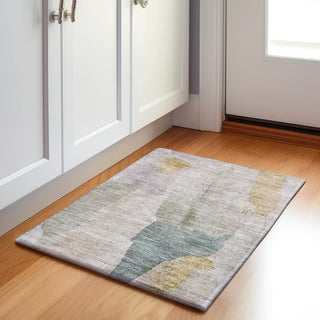 Piper Looms Chantille Abstract ACN1986 Beige Machine Washable Area Rug Scatter Lifestyle Image Feature