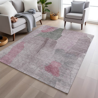 Piper Looms Chantille Abstract ACN1986 Blush Machine Washable Area Rug Lifestyle Image Feature