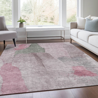 Piper Looms Chantille Abstract ACN1986 Blush Machine Washable Area Rug Lifestyle Image Feature