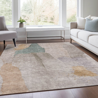 Piper Looms Chantille Abstract ACN1986 Copper Machine Washable Area Rug Lifestyle Image Feature