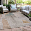 Piper Looms Chantille Abstract ACN1986 Copper Machine Washable Area Rug Outdoor Lifestyle Image Feature