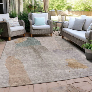 Piper Looms Chantille Abstract ACN1986 Copper Machine Washable Area Rug Outdoor Lifestyle Image Feature