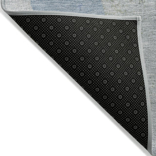 Piper Looms Chantille Abstract ACN1986 Denim Machine Washable Area Rug Backing Image