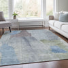 Piper Looms Chantille Abstract ACN1986 Denim Machine Washable Area Rug Lifestyle Image Feature