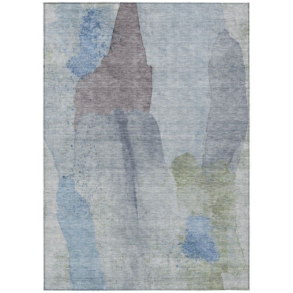 Piper Looms Chantille Abstract ACN1986 Denim Machine Washable Area Rug main image