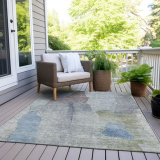 Piper Looms Chantille Abstract ACN1986 Denim Machine Washable Area Rug Outdoor Lifestyle Image Feature