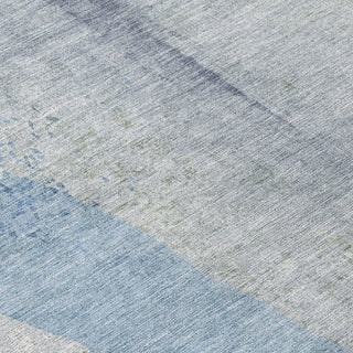 Piper Looms Chantille Abstract ACN1986 Denim Machine Washable Area Rug Swatch Image
