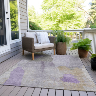 Piper Looms Chantille Abstract ACN1986 Lavender Machine Washable Area Rug Outdoor Lifestyle Image Feature
