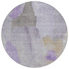 Piper Looms Chantille Abstract ACN1986 Lavender Machine Washable Area Rug Round Main Image