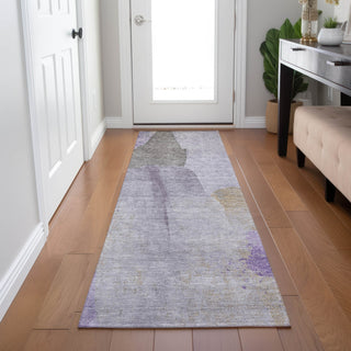 Piper Looms Chantille Abstract ACN1986 Lavender Machine Washable Area Rug Runner Lifestyle Image Feature