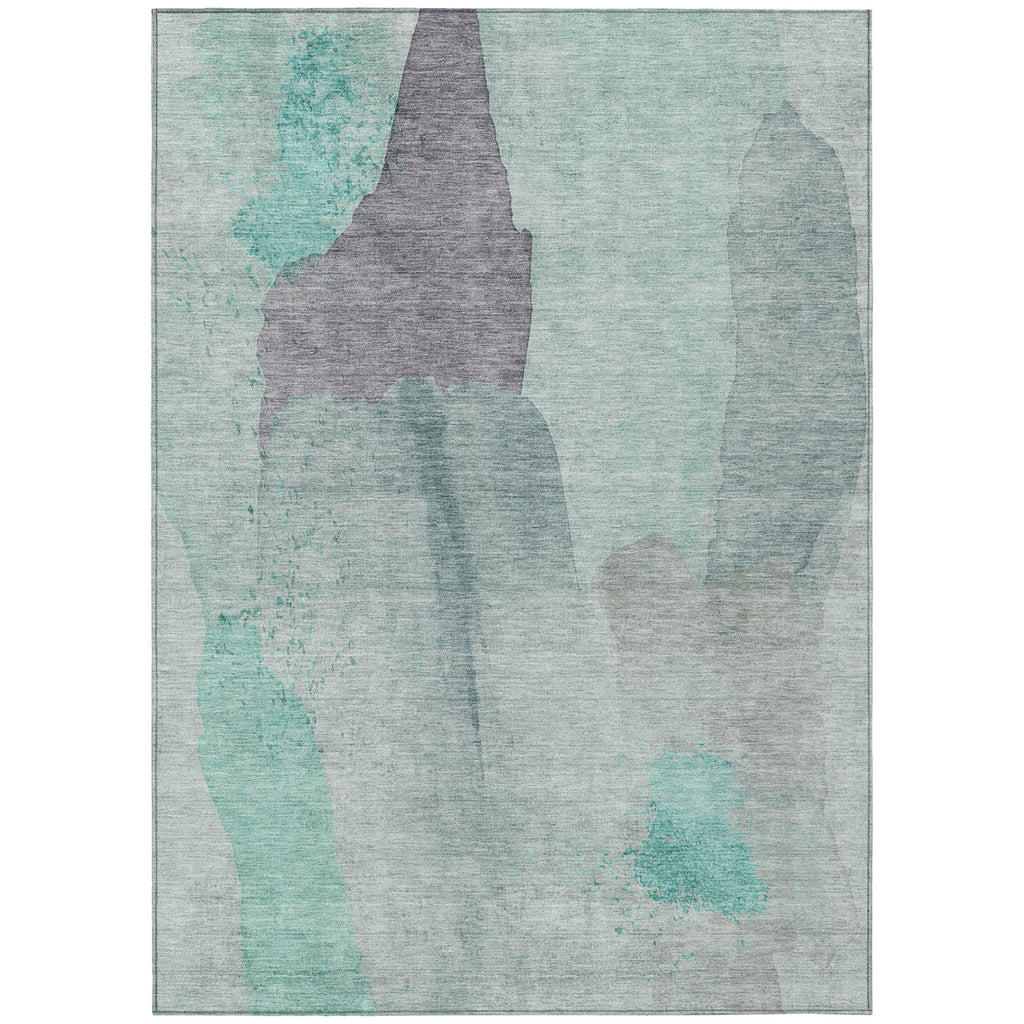 Piper Looms Chantille Abstract ACN1986 Teal Machine Washable Area Rug main image