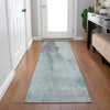 Piper Looms Chantille Abstract ACN1986 Teal Machine Washable Area Rug Runner Lifestyle Image Feature