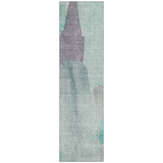 Piper Looms Chantille Abstract ACN1986 Teal Machine Washable Area Rug Runner Main Image