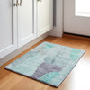 Piper Looms Chantille Abstract ACN1986 Teal Machine Washable Area Rug Scatter Lifestyle Image Feature