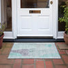 Piper Looms Chantille Abstract ACN1986 Teal Machine Washable Area Rug Scatter Outdoor Lifestyle Image Feature
