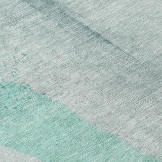 Piper Looms Chantille Abstract ACN1986 Teal Machine Washable Area Rug Swatch Image
