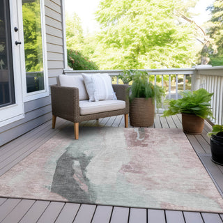 Piper Looms Chantille Abstract ACN1987 Blush Machine Washable Area Rug Outdoor Lifestyle Image Feature
