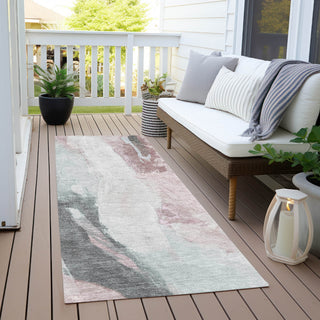 Piper Looms Chantille Abstract ACN1987 Blush Machine Washable Area Rug Runner Outdoor Lifestyle Image Feature