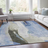Piper Looms Chantille Abstract ACN1987 Denim Machine Washable Area Rug Lifestyle Image Feature