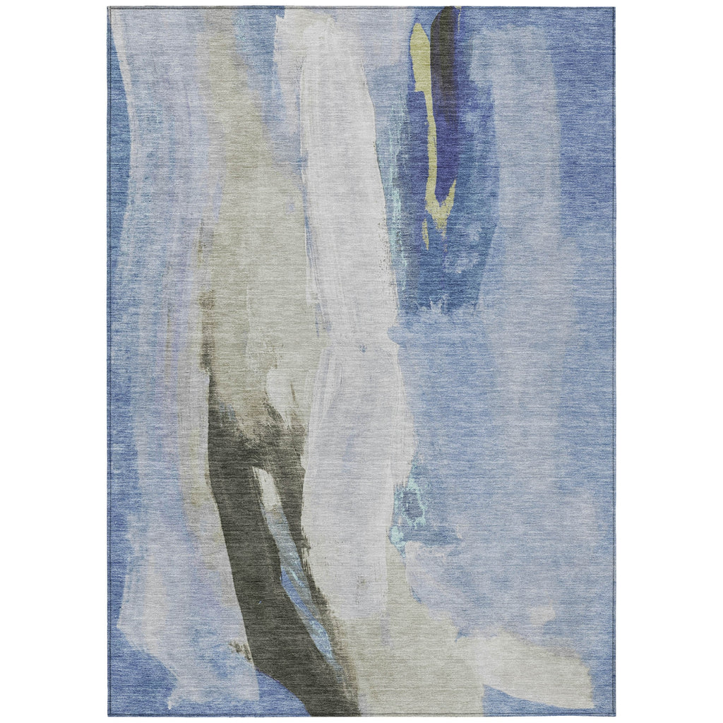 Piper Looms Chantille Abstract ACN1987 Denim Machine Washable Area Rug main image