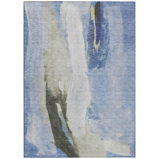 Piper Looms Chantille Abstract ACN1987 Denim Machine Washable Area Rug main image
