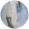 Piper Looms Chantille Abstract ACN1987 Denim Machine Washable Area Rug Round Main Image