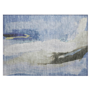 Piper Looms Chantille Abstract ACN1987 Denim Machine Washable Area Rug Scatter Main Image