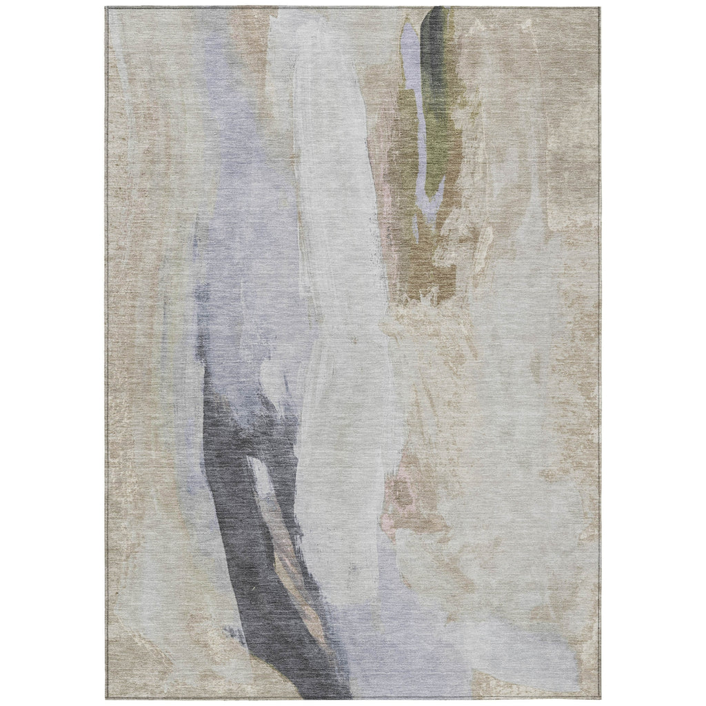 Piper Looms Chantille Abstract ACN1987 Ivory Machine Washable Area Rug main image