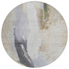 Piper Looms Chantille Abstract ACN1987 Ivory Machine Washable Area Rug Round Main Image