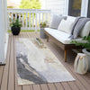 Piper Looms Chantille Abstract ACN1987 Ivory Machine Washable Area Rug Runner Outdoor Lifestyle Image Feature