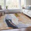 Piper Looms Chantille Abstract ACN1987 Putty Machine Washable Area Rug Lifestyle Image Feature
