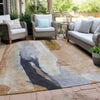 Piper Looms Chantille Abstract ACN1987 Putty Machine Washable Area Rug Outdoor Lifestyle Image Feature