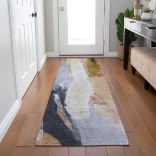 Piper Looms Chantille Abstract ACN1987 Putty Machine Washable Area Rug Runner Lifestyle Image Feature