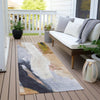 Piper Looms Chantille Abstract ACN1987 Putty Machine Washable Area Rug Runner Outdoor Lifestyle Image Feature