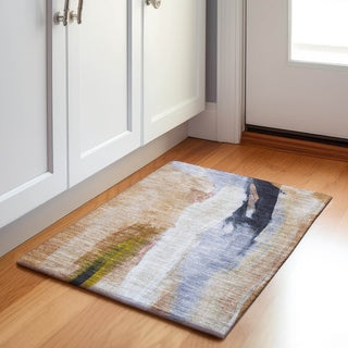 Piper Looms Chantille Abstract ACN1987 Putty Machine Washable Area Rug Scatter Lifestyle Image Feature