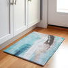 Piper Looms Chantille Abstract ACN1987 Teal Machine Washable Area Rug Scatter Lifestyle Image Feature