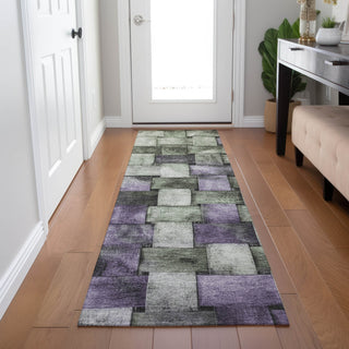 Piper Looms Chantille Stripes ACN1988 Sage Machine Washable Area Rug Runner Lifestyle Image Feature