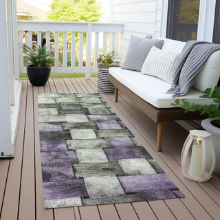 Piper Looms Chantille Stripes ACN1988 Sage Machine Washable Area Rug Runner Outdoor Lifestyle Image Feature