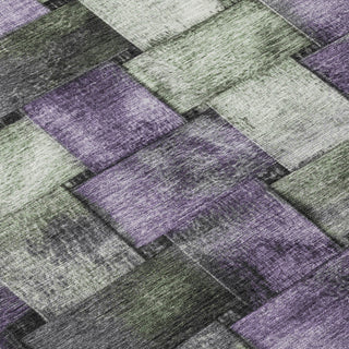 Piper Looms Chantille Stripes ACN1988 Sage Machine Washable Area Rug Swatch Image