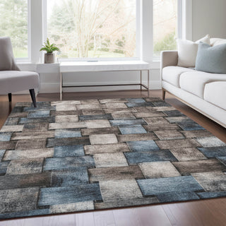 Piper Looms Chantille Stripes ACN1988 Taupe Machine Washable Area Rug Lifestyle Image Feature