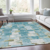 Piper Looms Chantille Stripes ACN1988 Teal Machine Washable Area Rug Lifestyle Image Feature