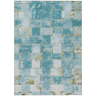 Piper Looms Chantille Stripes ACN1988 Teal Machine Washable Area Rug main image